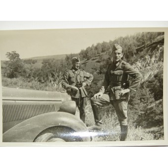 A set of photographs of a German driver at the eastern front. Espenlaub militaria